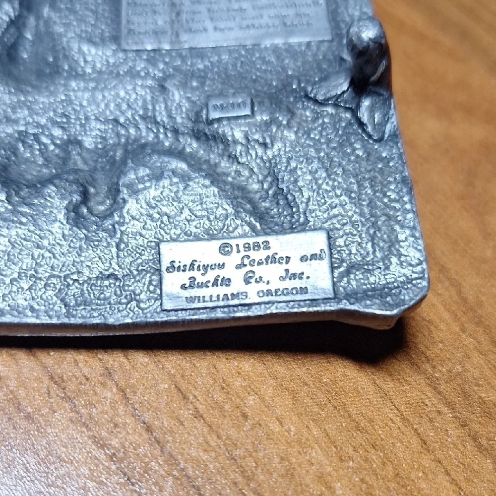Silver Rustic Frontier Belt Buckle